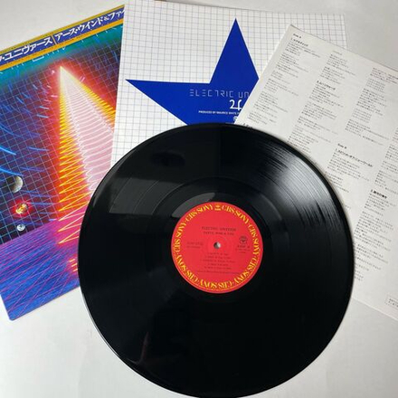 Винтажная виниловая пластинка LP Earth, Wind and Fire Electric Universe (Japan 1983) (Obi) Electric Nation