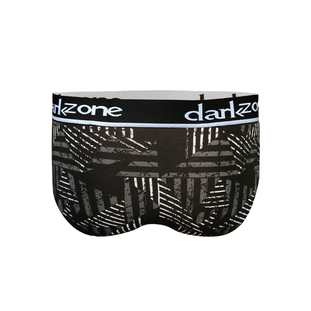 Черные трусы-брифы с замысловатым принтом (Размер: L) (Цвет: черный)