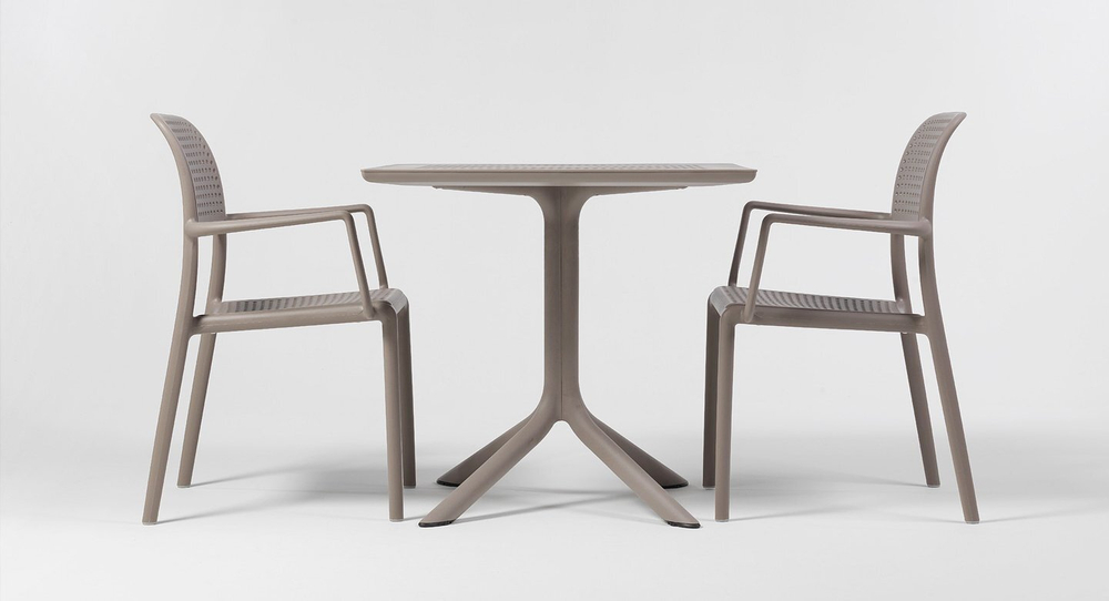 Стол пластиковый обеденный Nardi Clip 70, тортора