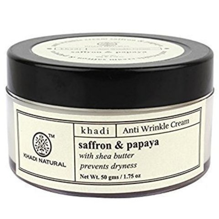 Крем для лица Khadi Natural Saffron & Papaya Anti Wrinkle Против морщин шафран + папайя, 50 г