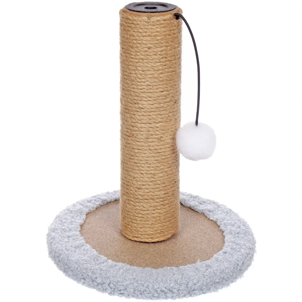 Когтеточка на подставке «Счастливый хвост!, цвет серо-голубой, 18*22см / d-5см