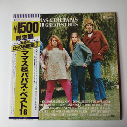 Винтажная виниловая пластинка LP The Mamas and The Papas 16 Of Their Greatest Hits (Japan 1978) (Obi) Young Girls Are Coming To The Canyon