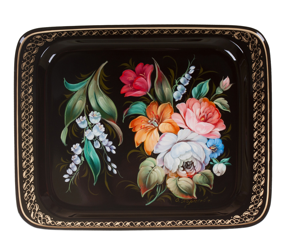 Zhostovo metal tray A13D26092496