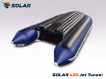 Лодка надувная моторная solar-420 jet tunnel