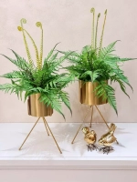 Кашпо металлическое на ножках 30,5 см