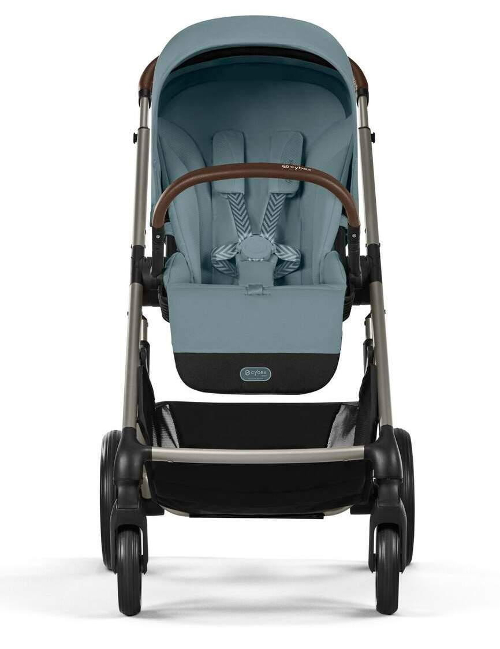 Коляска Cybex Balios S Lux TPE complete Cloud T Cozy Beige Plus 3 в 1 Stormy Blue с дождевиками