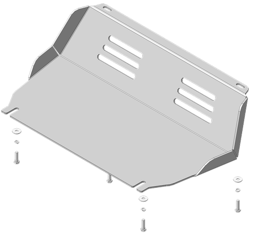 Защита Радиатора. 5 мм, Алюминий. для Mitsubishi Pajero Sport III 2016-2021, Mitsubishi L 200 2015-2018, Mitsubishi Pajero Sport III 2021-н.в. MOTODOR.31326