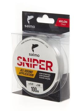 Леска монофильная Salmo Sniper Clear 100 м, 0,22 мм