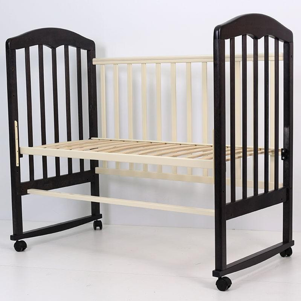 Кроватка детская Топотушки Сильвия 2 качалка, венге- слоновая кость