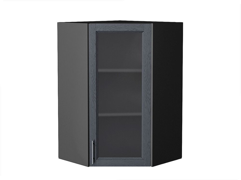 Шкаф верхний угловой остекленный Сканди