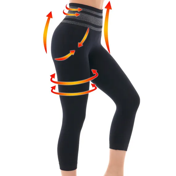 Корректирующие капри SANKOM Yoga BLACK SILVER