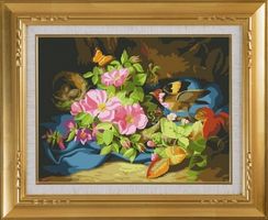 Шиповник - картина по номерам