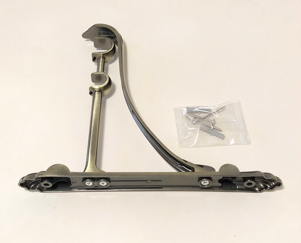 Кронштейн Барокко консольный двухрядный d25/19 мм, цвет антик