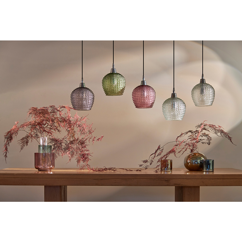 Светильник подвесной каскадный aurora, 110х18 см, сливовый/зеленый/серый