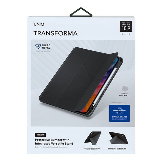 Чехол Uniq для iPad Air 10.9 (2020) Transforma Rigor Anti-microbial с отсеком для стилуса (Серый)