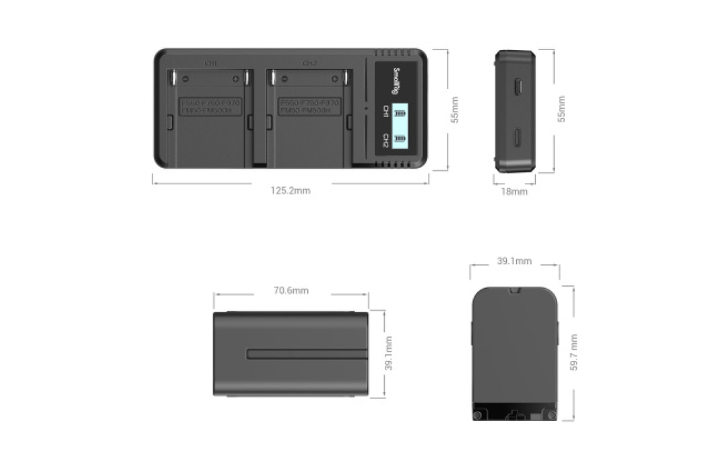 Аккумулятор литий-ионный SmallRig 3823 с зарядным устройством NP-F970