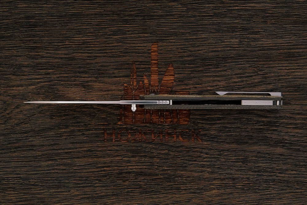 Нож складной Artisan Sirius, клинок 89мм, сталь CPM S35VN9, рукоять микарта олива