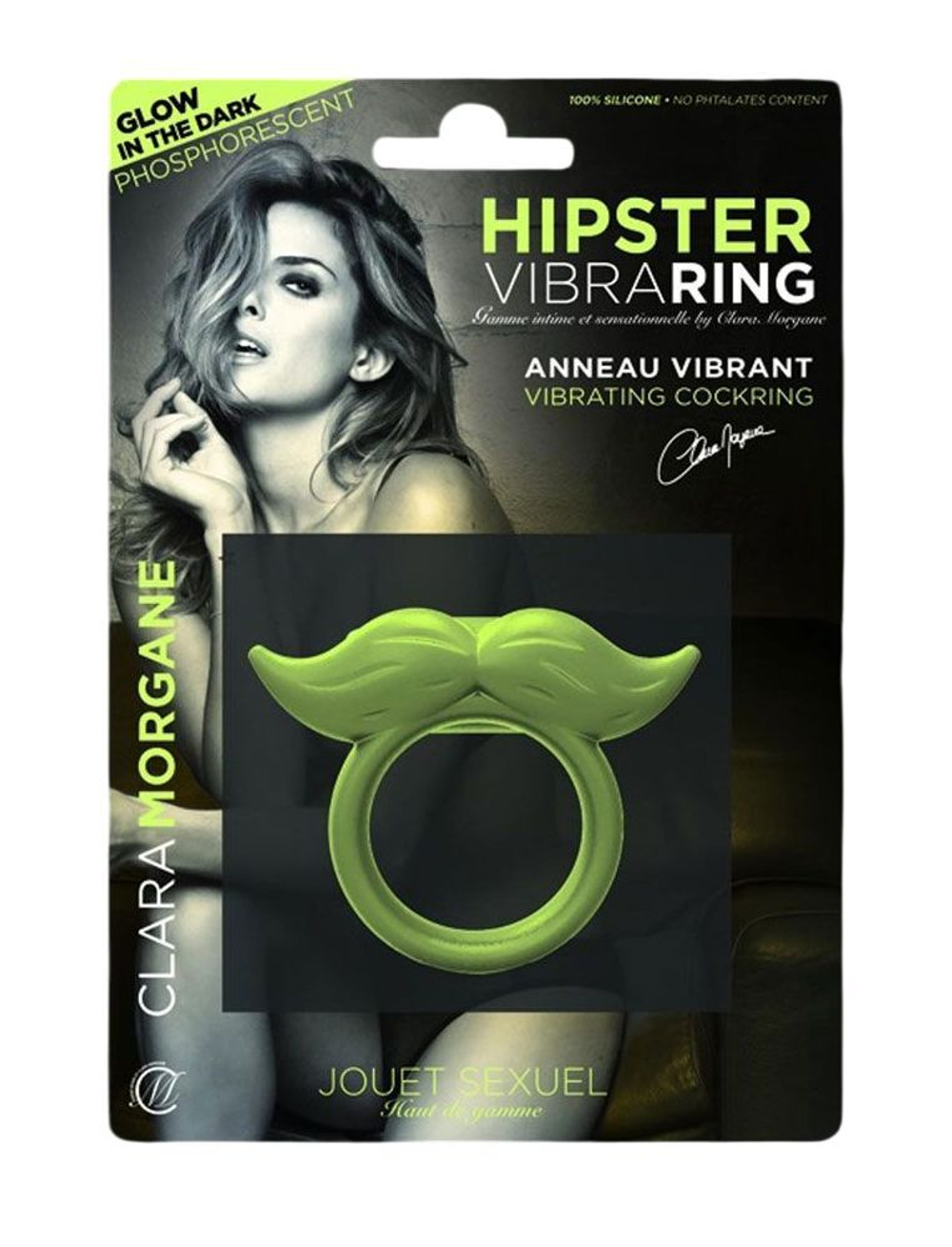 Люминесцентное эрекционное виброкольцо Hipster (Цвет: зеленый)