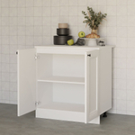 Кухонный модуль напольный 80 см Авери 2 двери, из МДФ и ЛДСП, белый