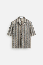 Рубашка jacquard с геометрическим узором