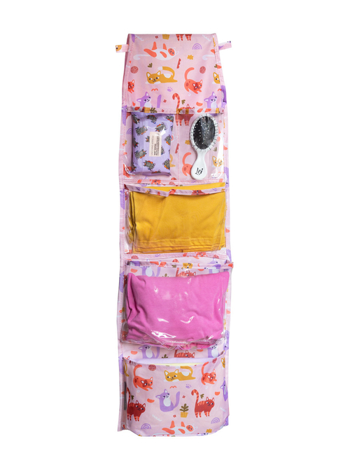 Кармашки для детского сада на липучке. Котики принт