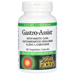 Natural Factors, Gastro-Assist™ с мастиковой смолой, сахаромицетами буларди и цинк-L-карнозином, пищевая добавка, 60 вегетарианских капсул