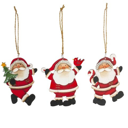 GAEM Изделие декоративное подвесное "Дед Мороз", L9 W1 H10,5 см, 3в.