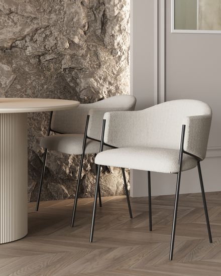 Стул Brace букле белый