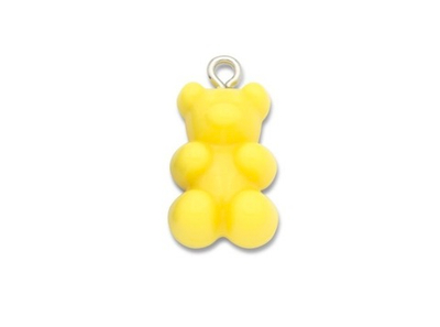 м21-ж Подвеска "Мишка" акрил 21мм, желтый