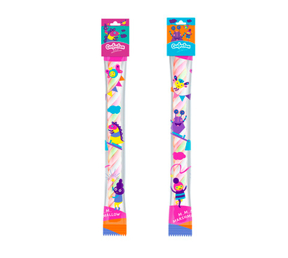 Маршмеллоу "Confectum" в форме косички со вкусом клубники, 40гр х 120шт