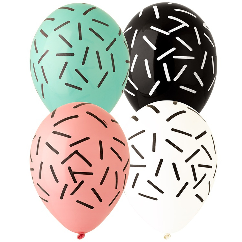 Шар латексный 35см Бамбук Панды (Ассорти)