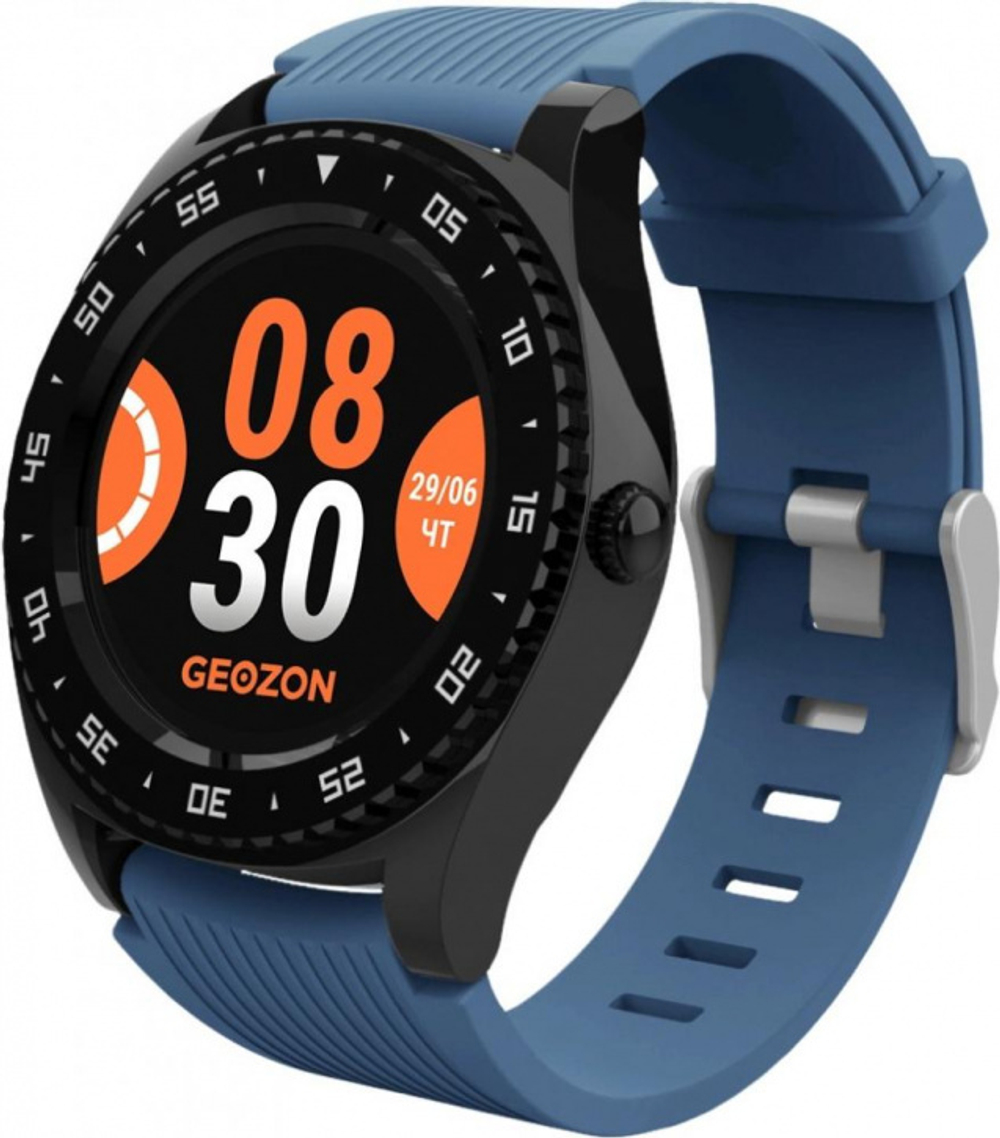Умные часы GEOZON Titanium G-SM10BLKB Black-Blue