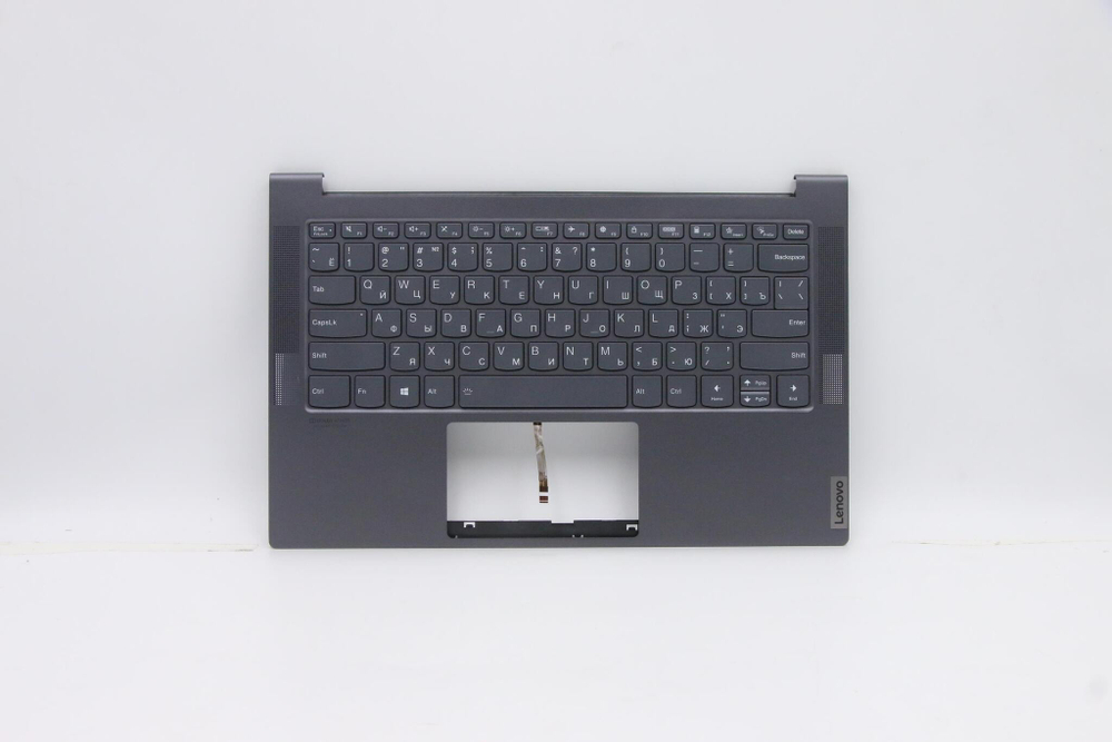 Верхняя панель с клавиатурой (топкейс) для ноутбука Lenovo Yoga Slim 7-14IIL05 с подсветкой, черная, раскладка - русская (5CB0X55884)