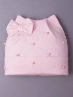 Шапка для девочки осенняя с бусинами