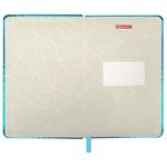 Ежедневник датированный 2023 А5 138x213 мм BRAUBERG "Holiday", под кожу, "зеркальный", бирюза, 114024