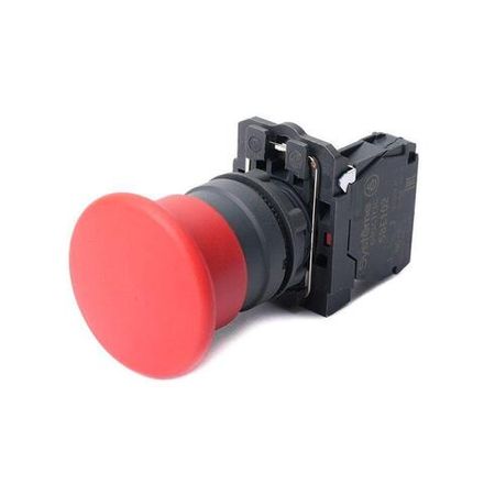 Кнопка с грибовидной головкой SB5 в сборе 22мм 40мм с возвратом пластик 1НЗ красн. SE SB5AC42