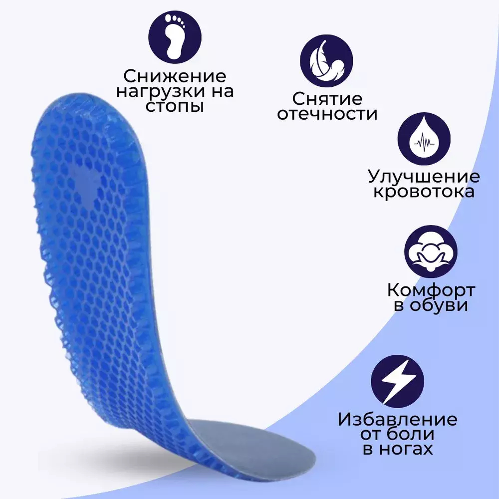 Спортивные и повседневные ортопедические стельки амортизирующие