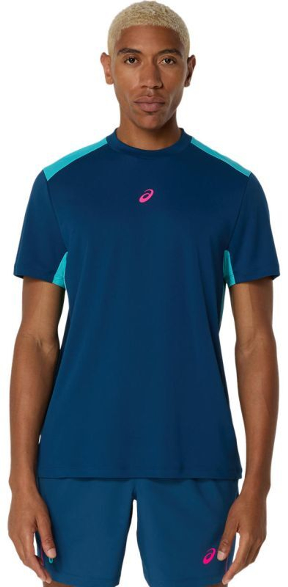 Мужская теннисная футболка Asics Padel Court Short Sleeve - небесный