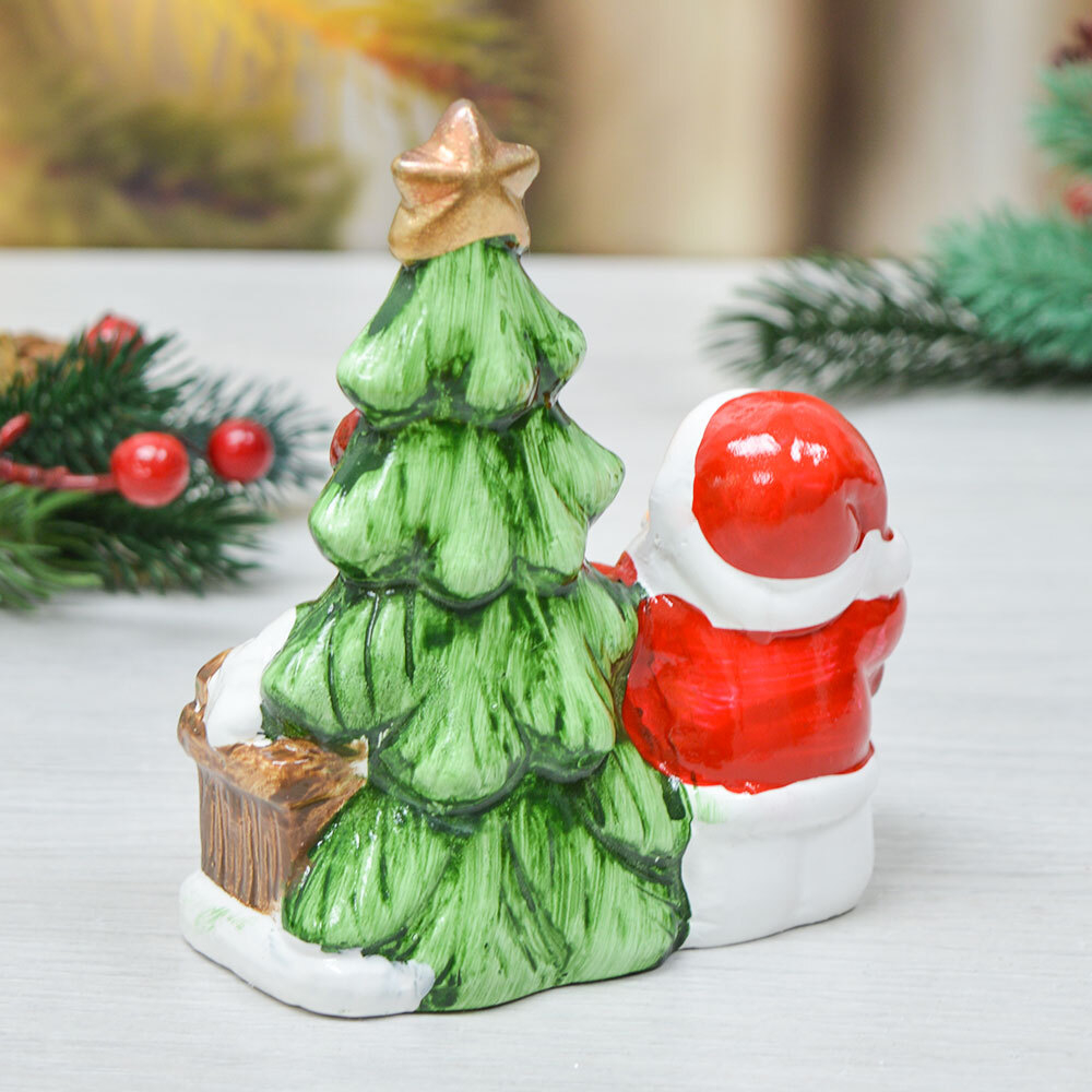 Сувенир новогодний с подсветкой "Ёлочка" 10*5*12см, батарейки в комплекте