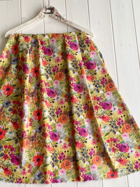 ЦВЕТЫ НА ЖЕЛТОМ, 100% хлопок Handmade Fabrics 4