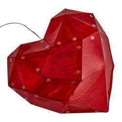 ULD-R511 3АА RED HEART Светильник декоративный Красное сердце. на батарейках 3AA не в-к. 100 светодиодов. Белый свет. Цвет корпуса красный. TM Uniel