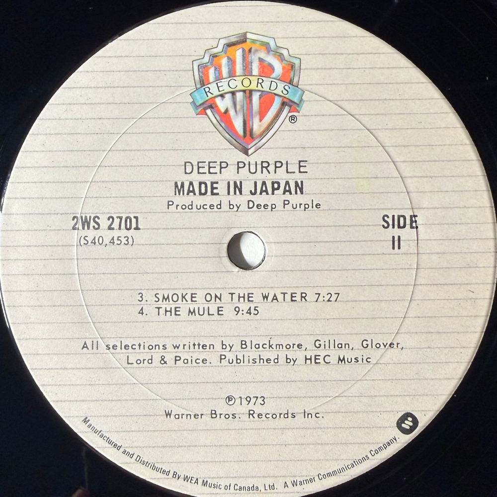 Deep Purple ‎– Made In Japan 2LP (Канада 1979г.) Т