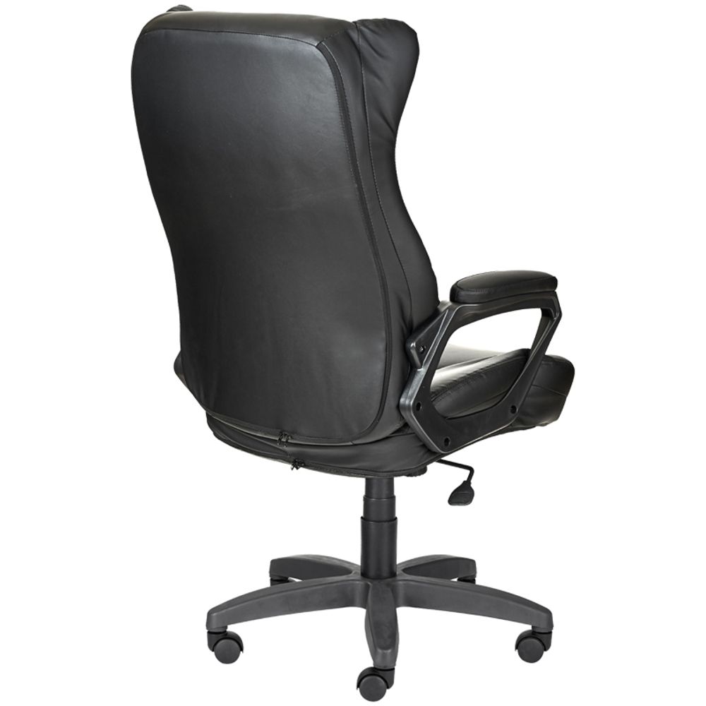 Кресло руководителя Olss "Адмирал", кожзам, черный, механизм качания