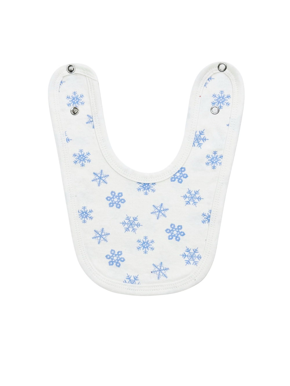 Двусторонний нагрудник Снежинки (0-12 мес)