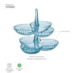 Набор менажниц tiffany, акрил, голубой, 2 шт.