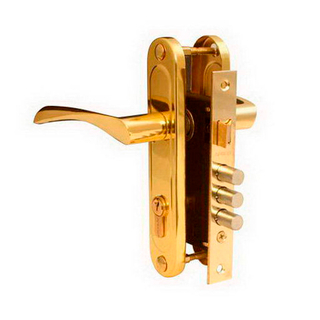 Замок Апекс врезной 1023/60 G золото 61,5мм