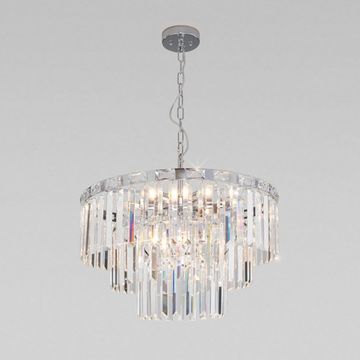 Люстра подвесная 10130/8 хром Elegante Eurosvet