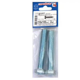 Болт DIN 933 М16x100 (белый цинк 2 шт) 306450