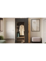 Прихожая с вешалкой Дуб крафт золотой 136х35,8х220