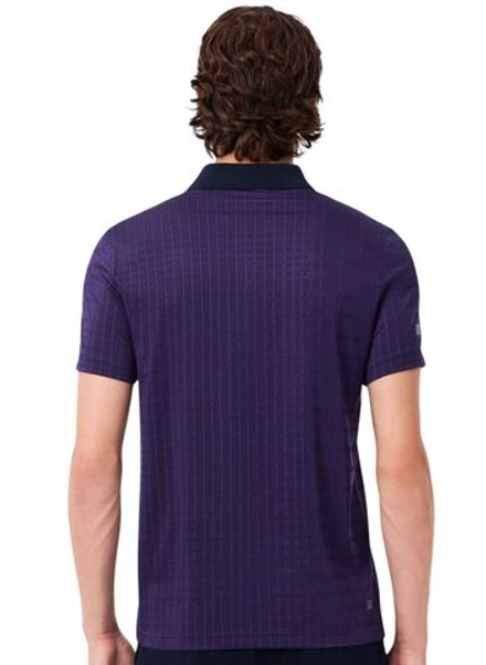 Теннисное поло Lacoste Tennis x Daniil Medvedev - navy blue/purple